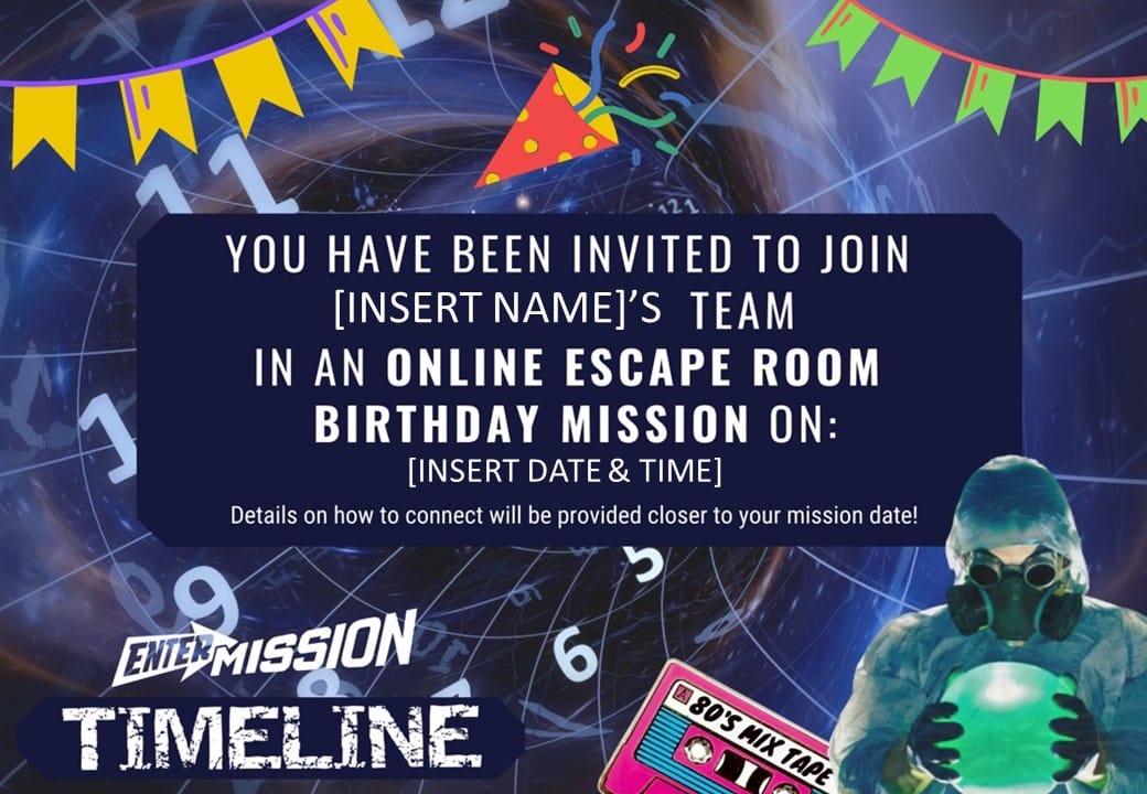 Timeline Invitation Online Escape Room